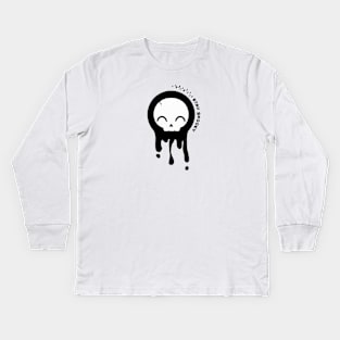 Cute Spooky Skull Kids Long Sleeve T-Shirt